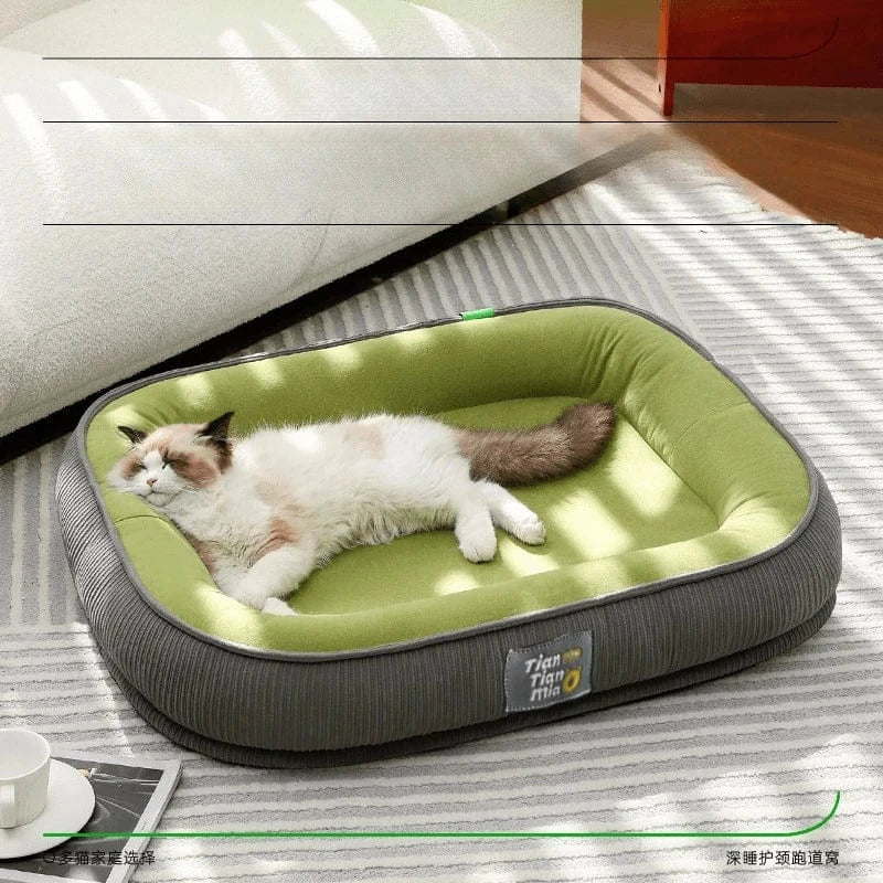 Orthopedic dog crate bed supporting joints and pressure points