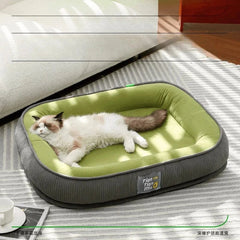 Orthopedic dog crate bed supporting joints and pressure points