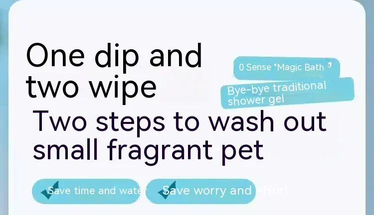 Waterless Pet Cleaning Gloves - Wash-Free Grooming Gloves for Dogs & Cats, Massage & Decontamination with Cleaning Essence