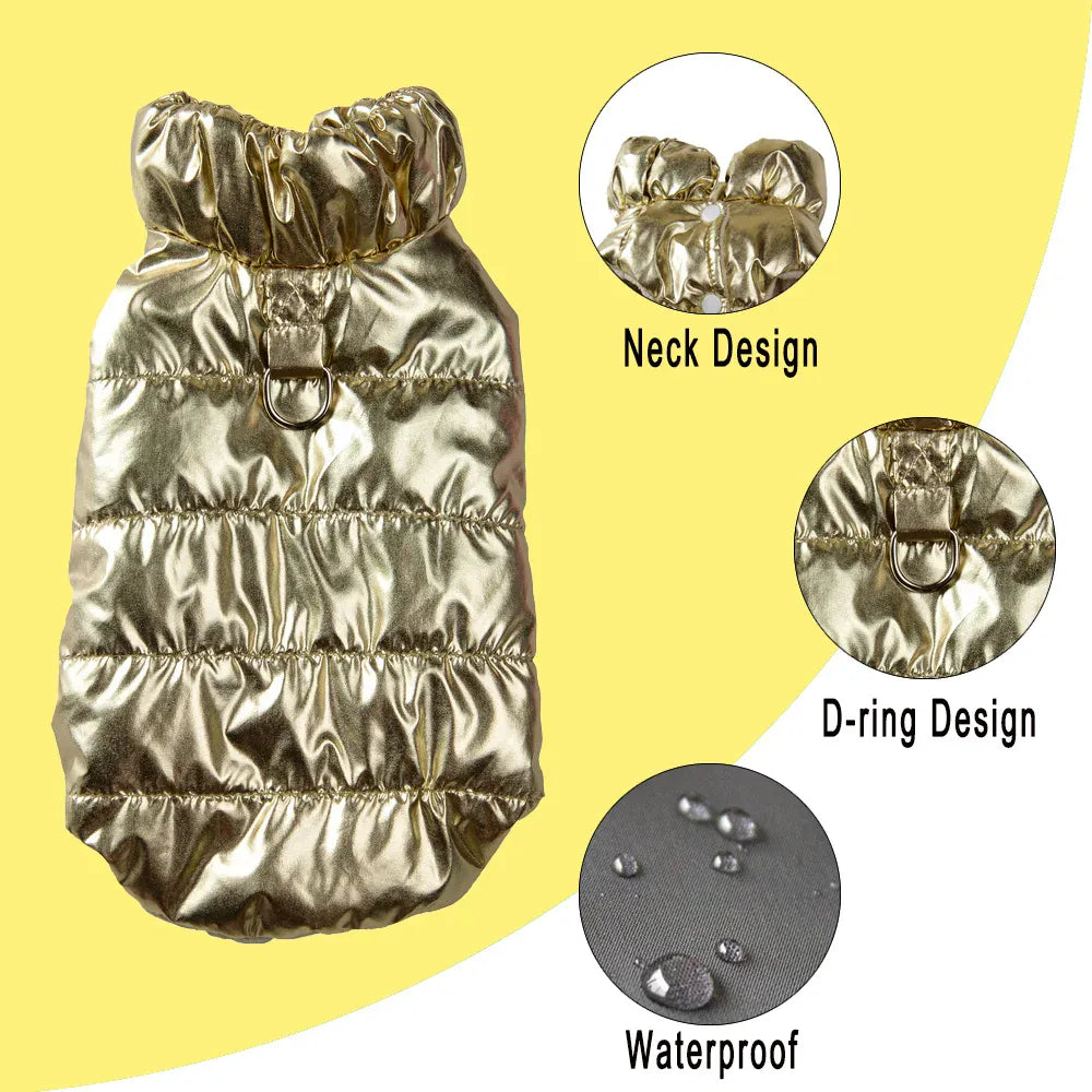 Waterproof Cat Coat with D-Ring - Windproof Winter Jacket for Dogs & Cats