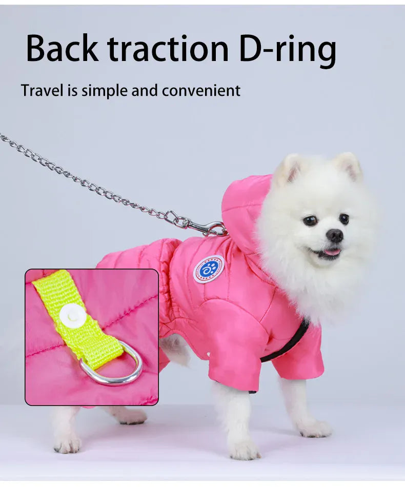 Waterproof Winter Dog Coat – Warm Fleece-Lined Jacket Vest for Small Dogs, French Bulldog, Chihuahua & Puppies