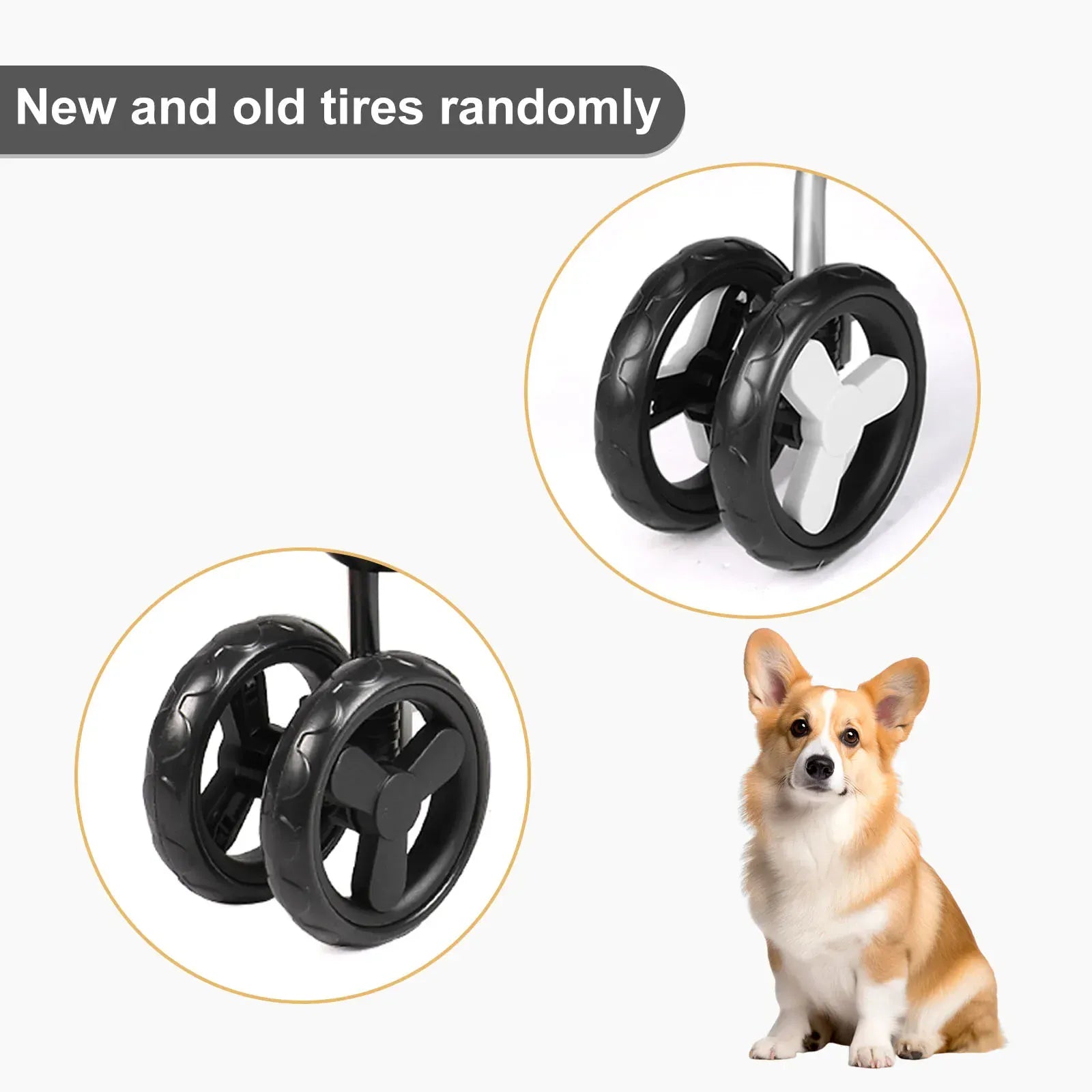 Wedyvko Luxury Pet Stroller - Detachable 4-Wheel Dog Stroller with Cup Holder, One-Click Folding Design & Travel Carrying Bag