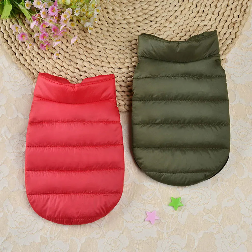 Winter Cat & Dog Warm Down Jacket – Soft Fleece Vest Coat for Small Pets, Kittens & Puppies