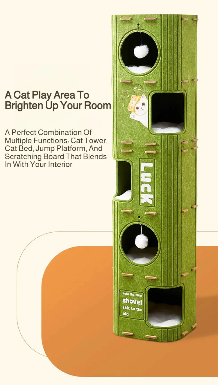 Stylish indoor cat house matching modern home decor