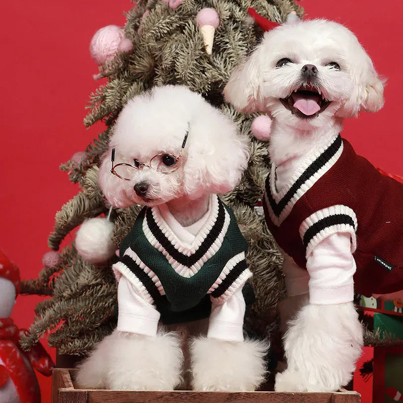 Winter Pet Sweater Pullover | Cozy Dog & Cat Vest, Puppy Jacket & Kitty Costume