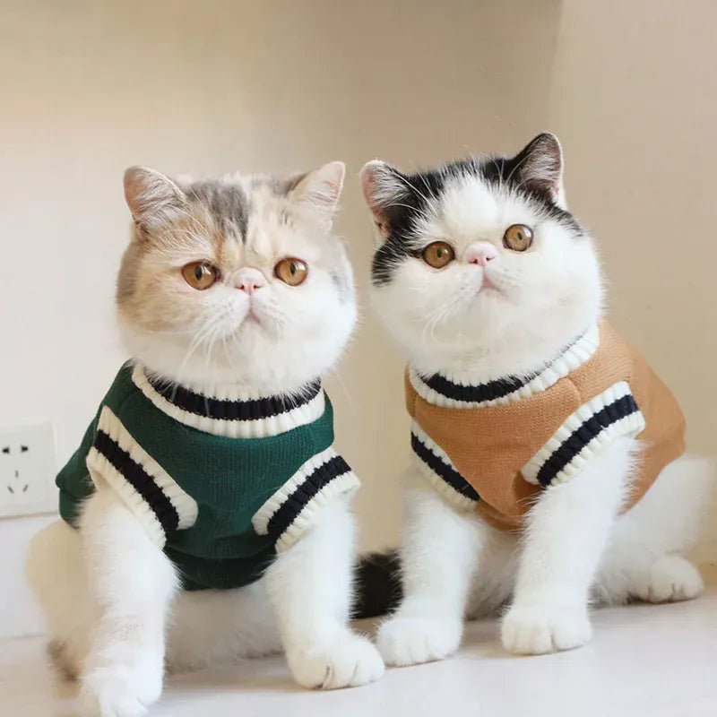 Winter Pet Sweater Pullover | Cozy Dog & Cat Vest, Puppy Jacket & Kitty Costume