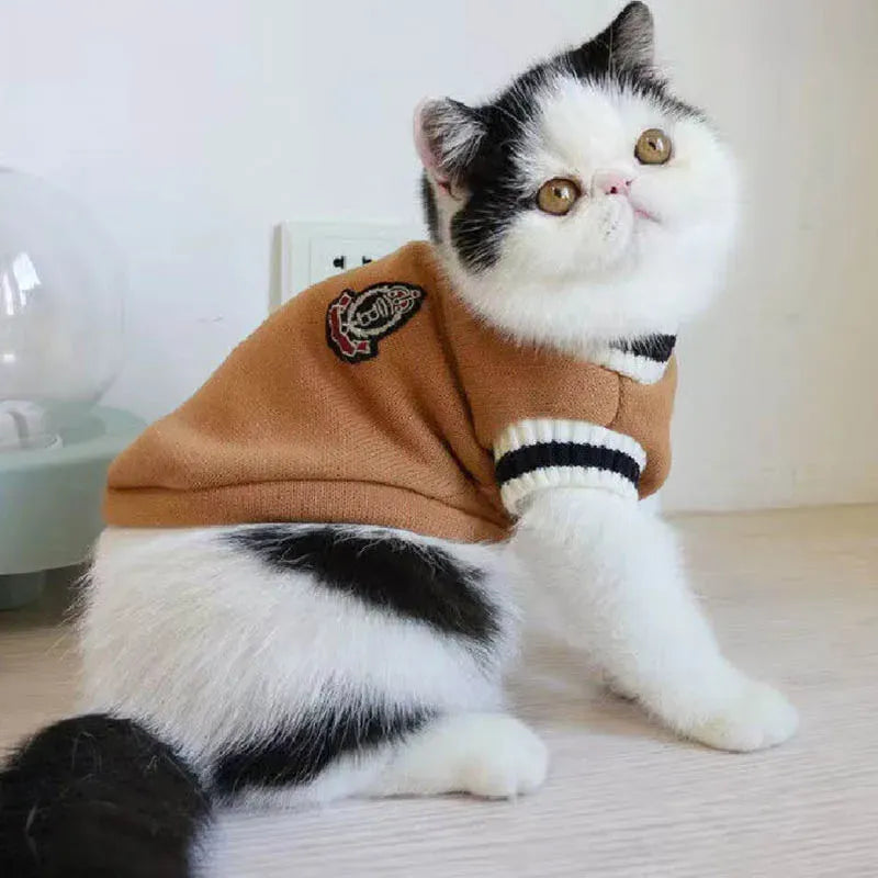 Winter Pet Sweater Pullover | Cozy Dog & Cat Vest, Puppy Jacket & Kitty Costume