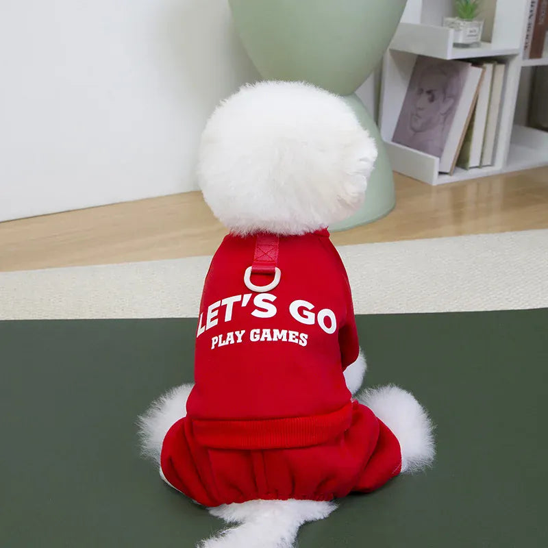 Winter Warm Dog Coat | Small & Medium Dog Hoodie, Thickened Jumpsuit for Puppies | Soft & Cozy Pet Clothes