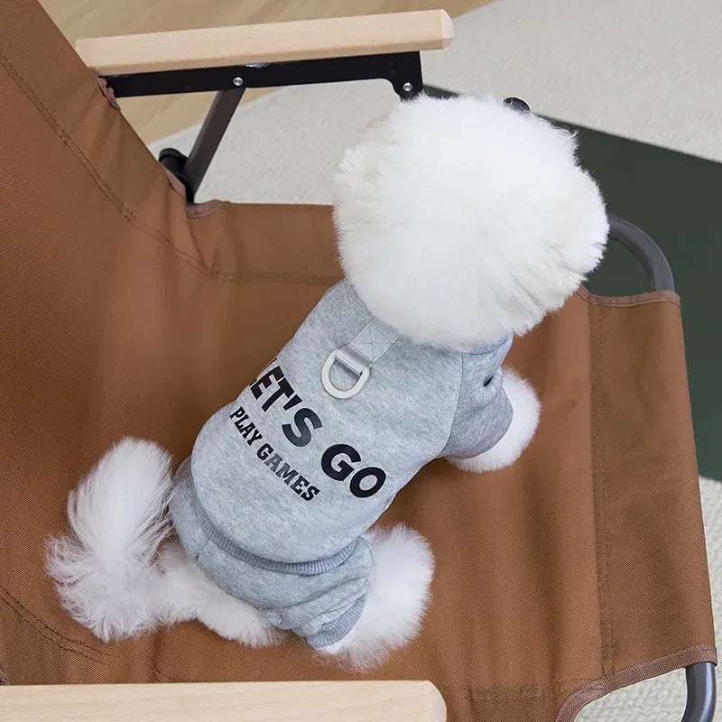 Winter Warm Dog Coat | Small & Medium Dog Hoodie, Thickened Jumpsuit for Puppies | Soft & Cozy Pet Clothes