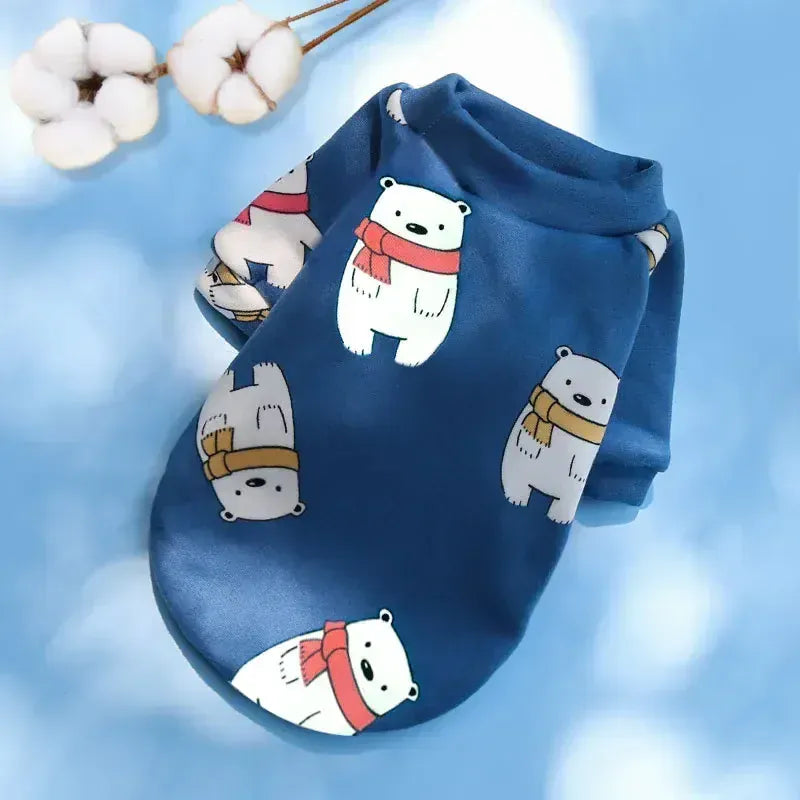 Winter Warm Small Dog Hoodie | Soft Pet Sweatshirt for Bulldogs, Chihuahuas & Shih Tzus | Cozy Puppy & Cat Pullover Coat