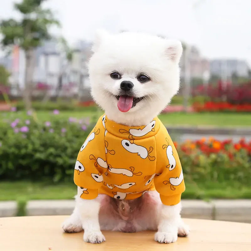 Winter Warm Small Dog Hoodie | Soft Pet Sweatshirt for Bulldogs, Chihuahuas & Shih Tzus | Cozy Puppy & Cat Pullover Coat