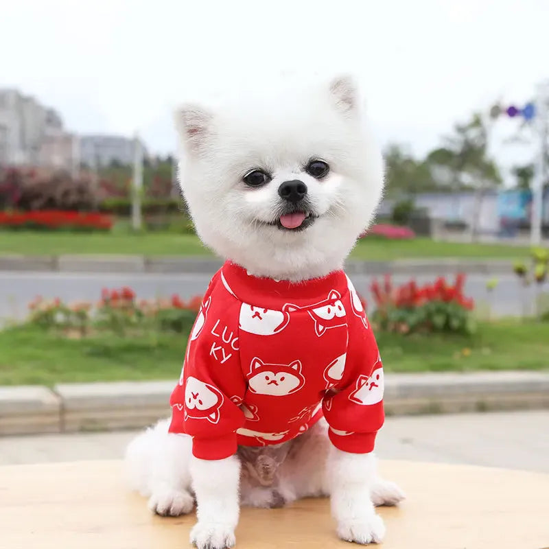 Winter Warm Small Dog Hoodie | Soft Pet Sweatshirt for Bulldogs, Chihuahuas & Shih Tzus | Cozy Puppy & Cat Pullover Coat