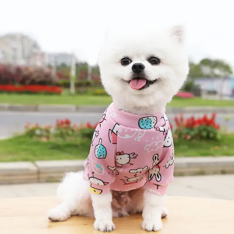 Winter Warm Small Dog Hoodie | Soft Pet Sweatshirt for Bulldogs, Chihuahuas & Shih Tzus | Cozy Puppy & Cat Pullover Coat